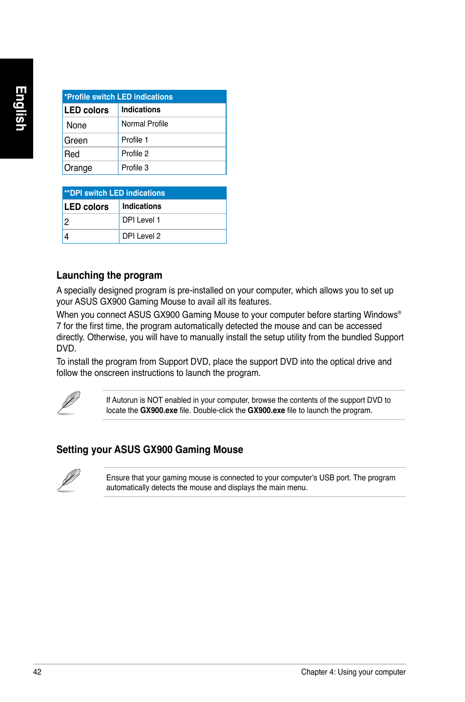 English | Asus CG8580 User Manual | Page 44 / 662