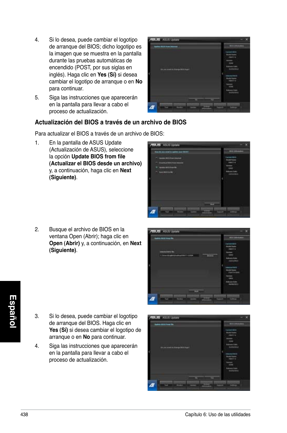 Español | Asus CG8580 User Manual | Page 440 / 662