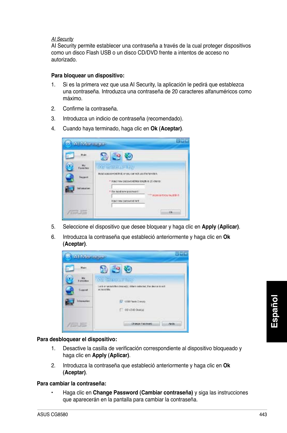 Español | Asus CG8580 User Manual | Page 445 / 662