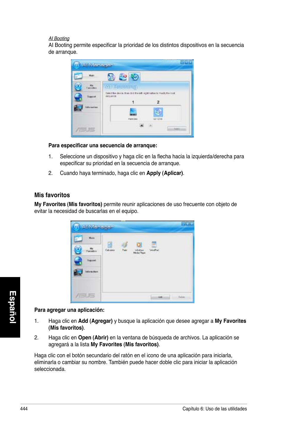 Español | Asus CG8580 User Manual | Page 446 / 662