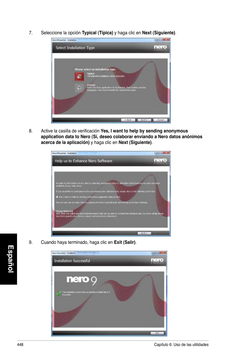 Español | Asus CG8580 User Manual | Page 450 / 662