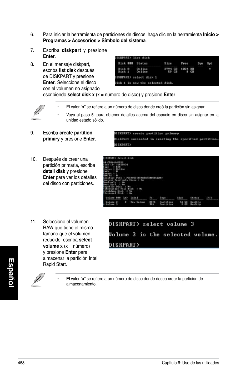 Español | Asus CG8580 User Manual | Page 460 / 662