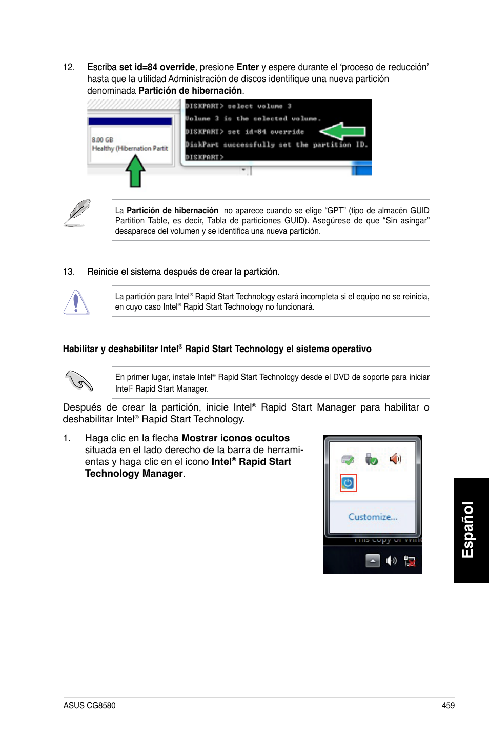 Español | Asus CG8580 User Manual | Page 461 / 662