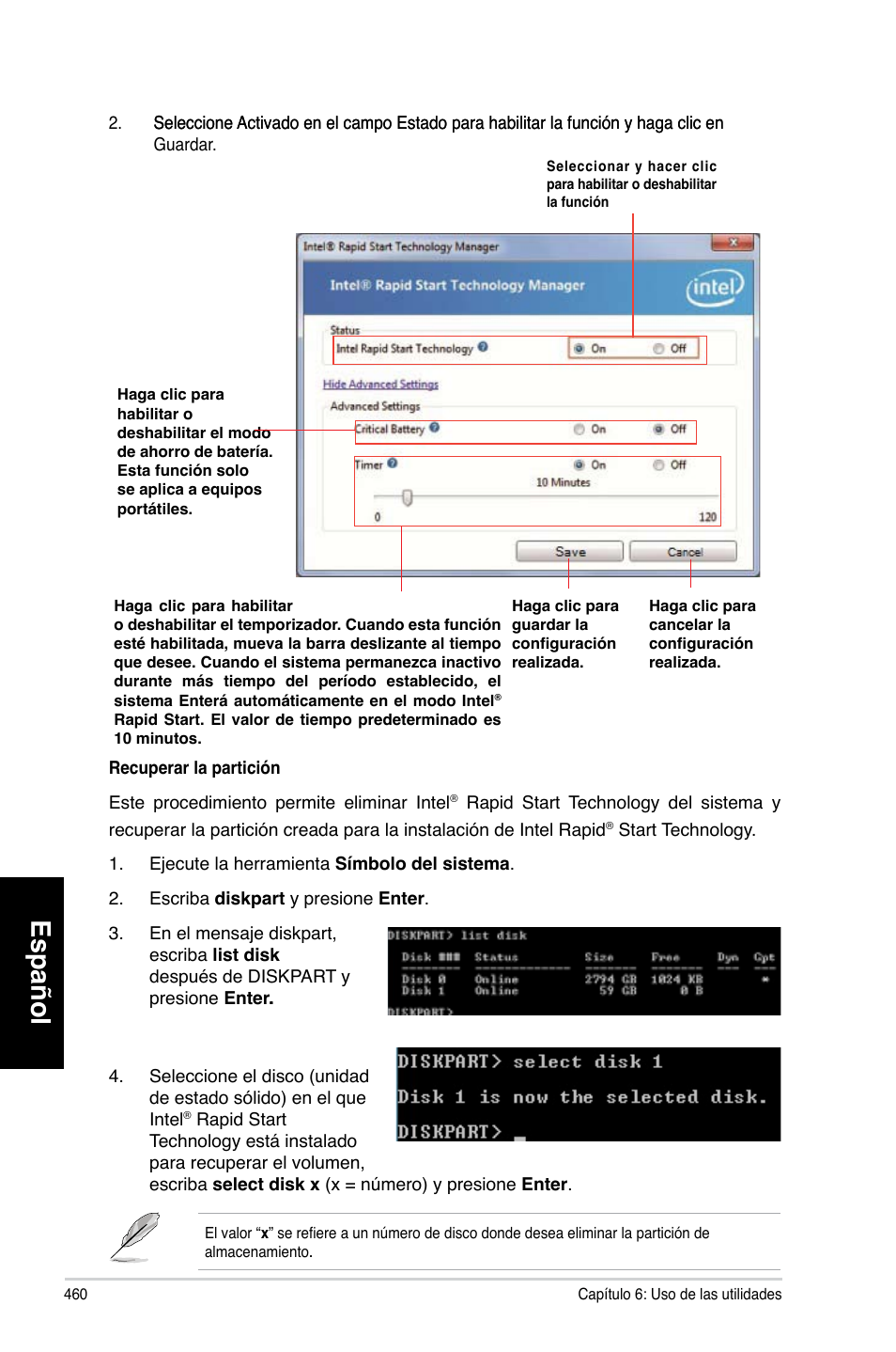 Español | Asus CG8580 User Manual | Page 462 / 662