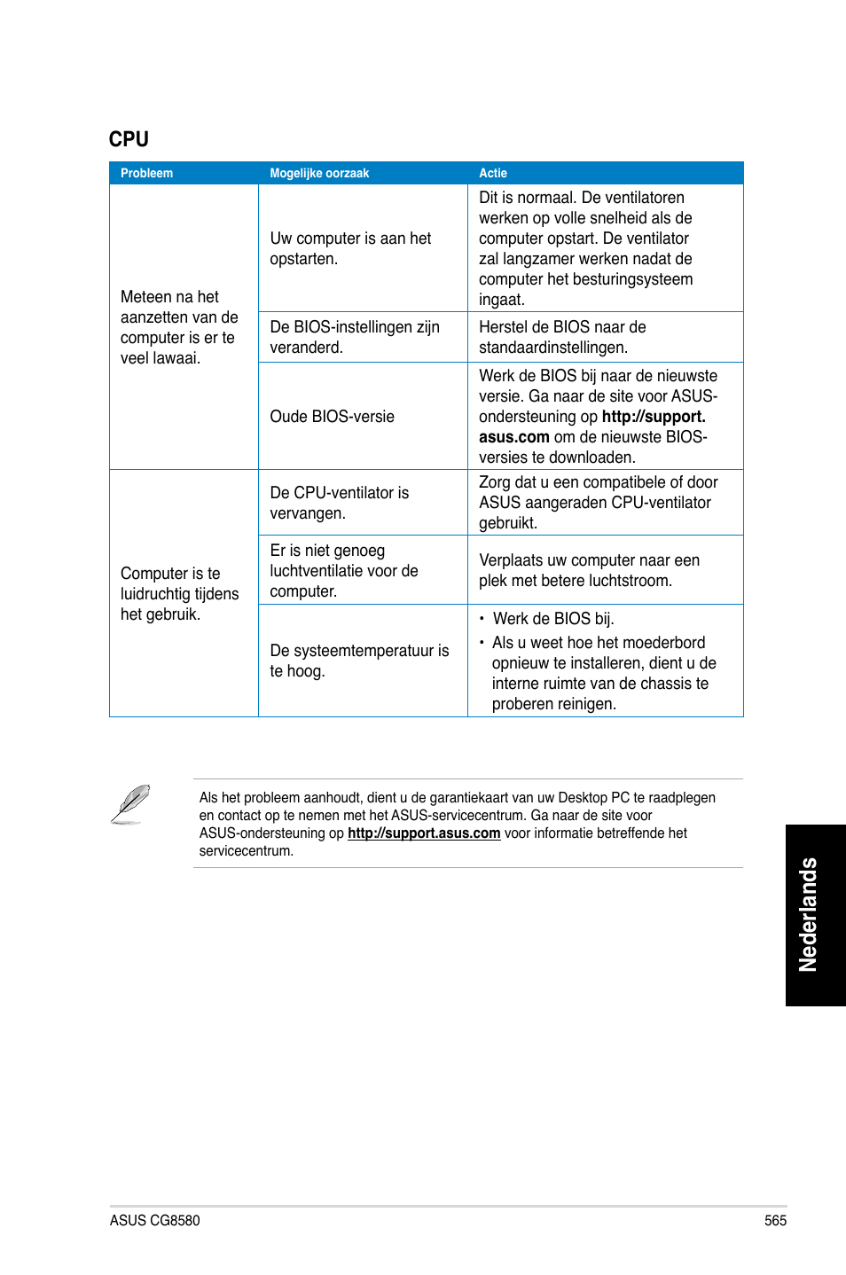 Nederlands | Asus CG8580 User Manual | Page 567 / 662