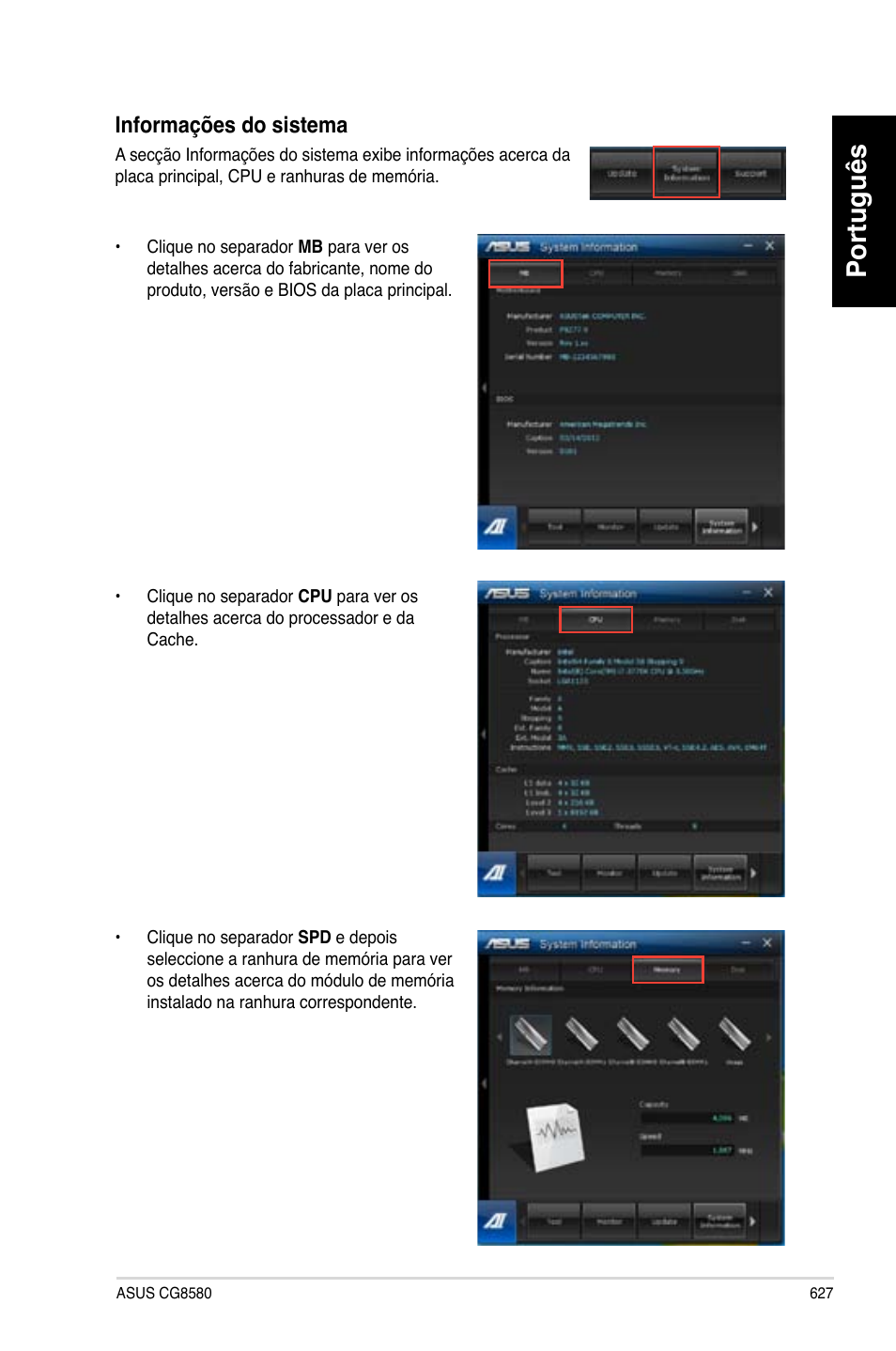 Português | Asus CG8580 User Manual | Page 629 / 662