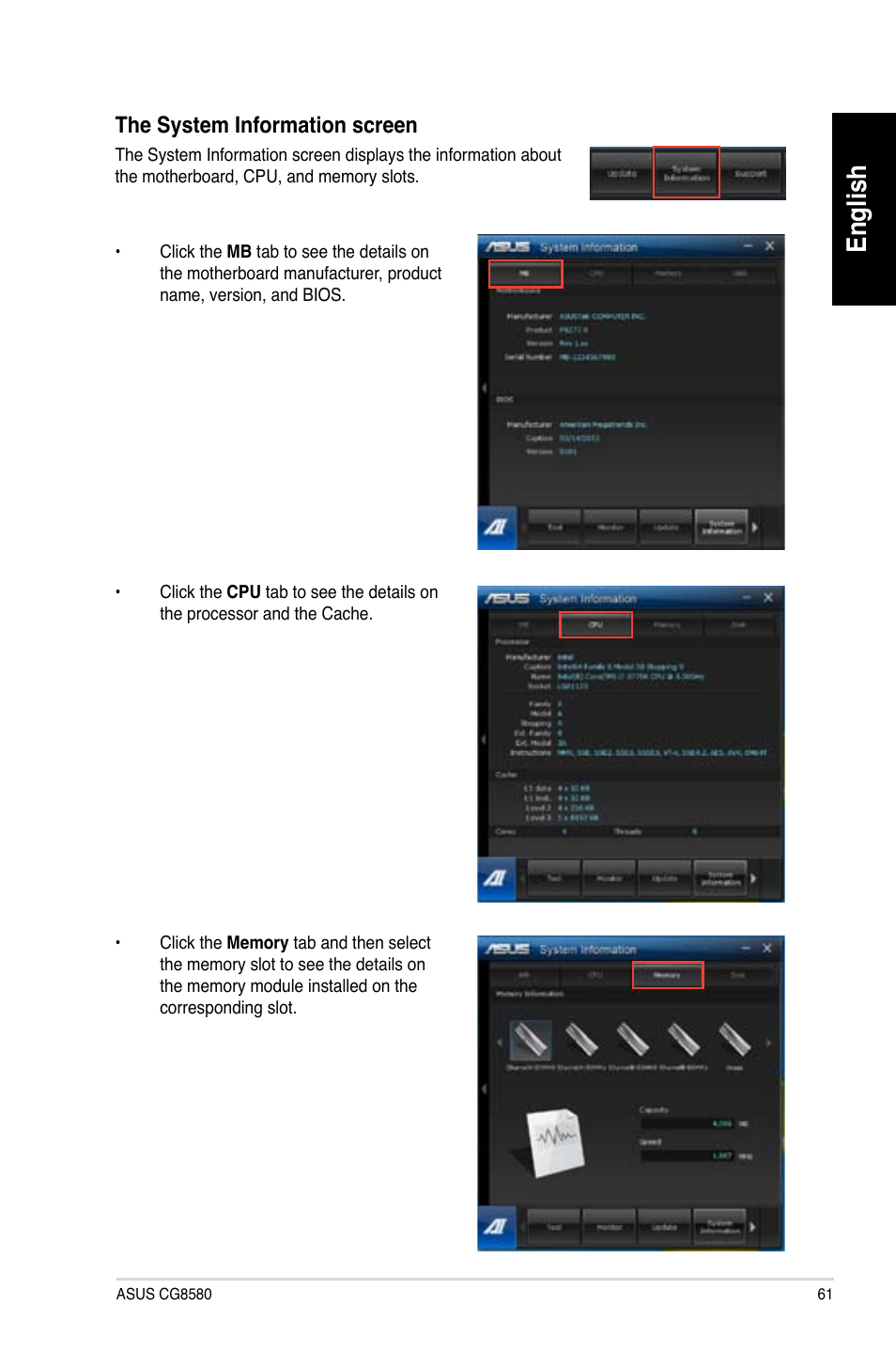 English | Asus CG8580 User Manual | Page 63 / 662