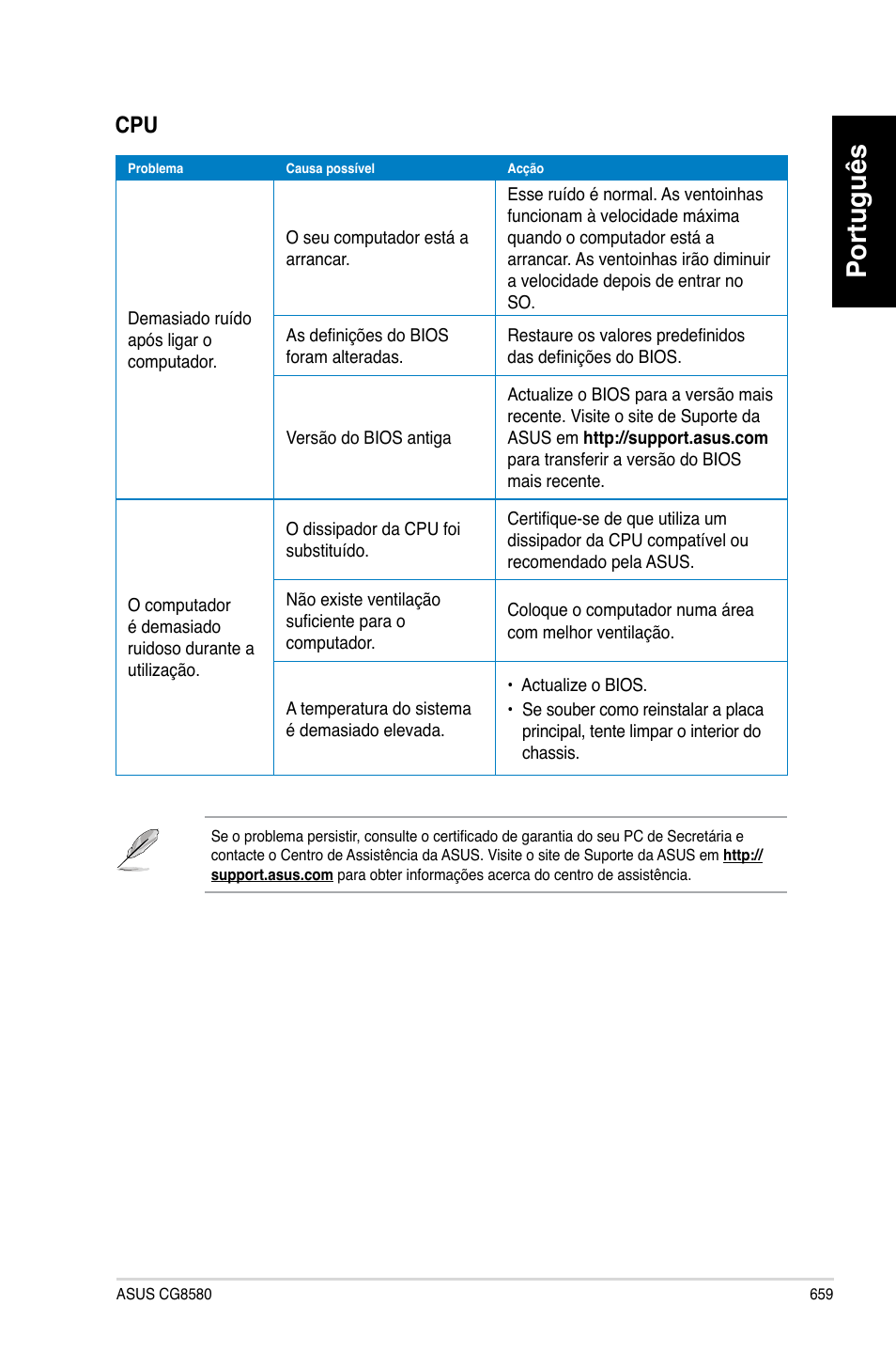 Português | Asus CG8580 User Manual | Page 661 / 662