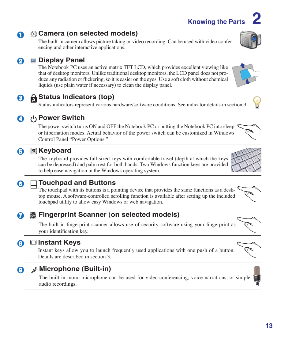 Asus U3S User Manual | Page 13 / 62