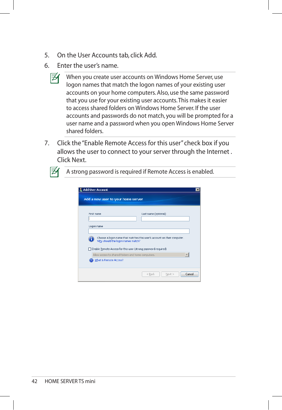 Asus TS Mini User Manual | Page 42 / 112