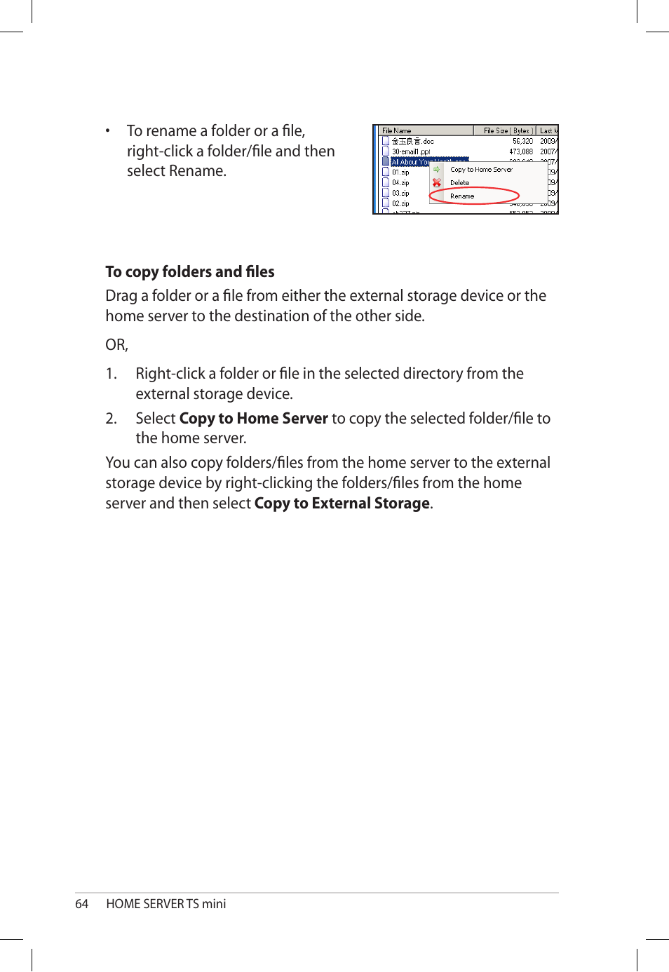 Asus TS Mini User Manual | Page 64 / 112