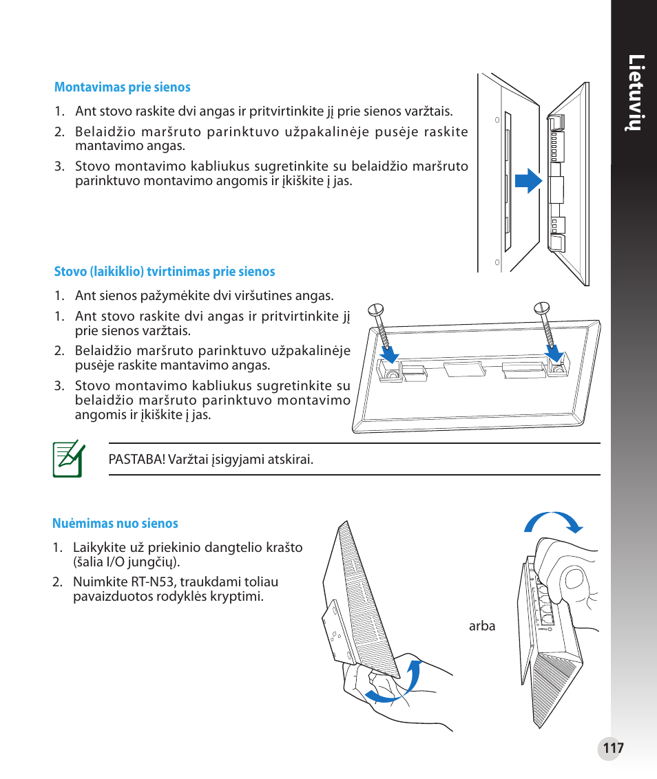 Lietuvių | Asus RT-N53 User Manual | Page 117 / 194