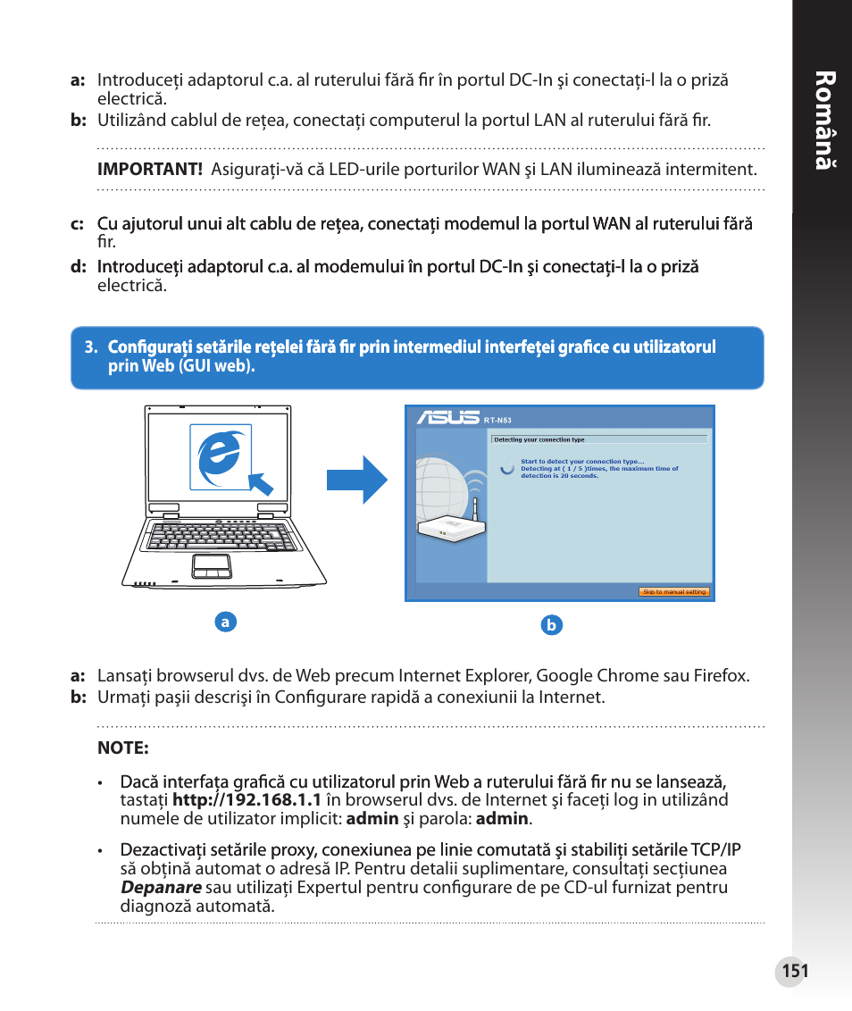 Română | Asus RT-N53 User Manual | Page 151 / 194