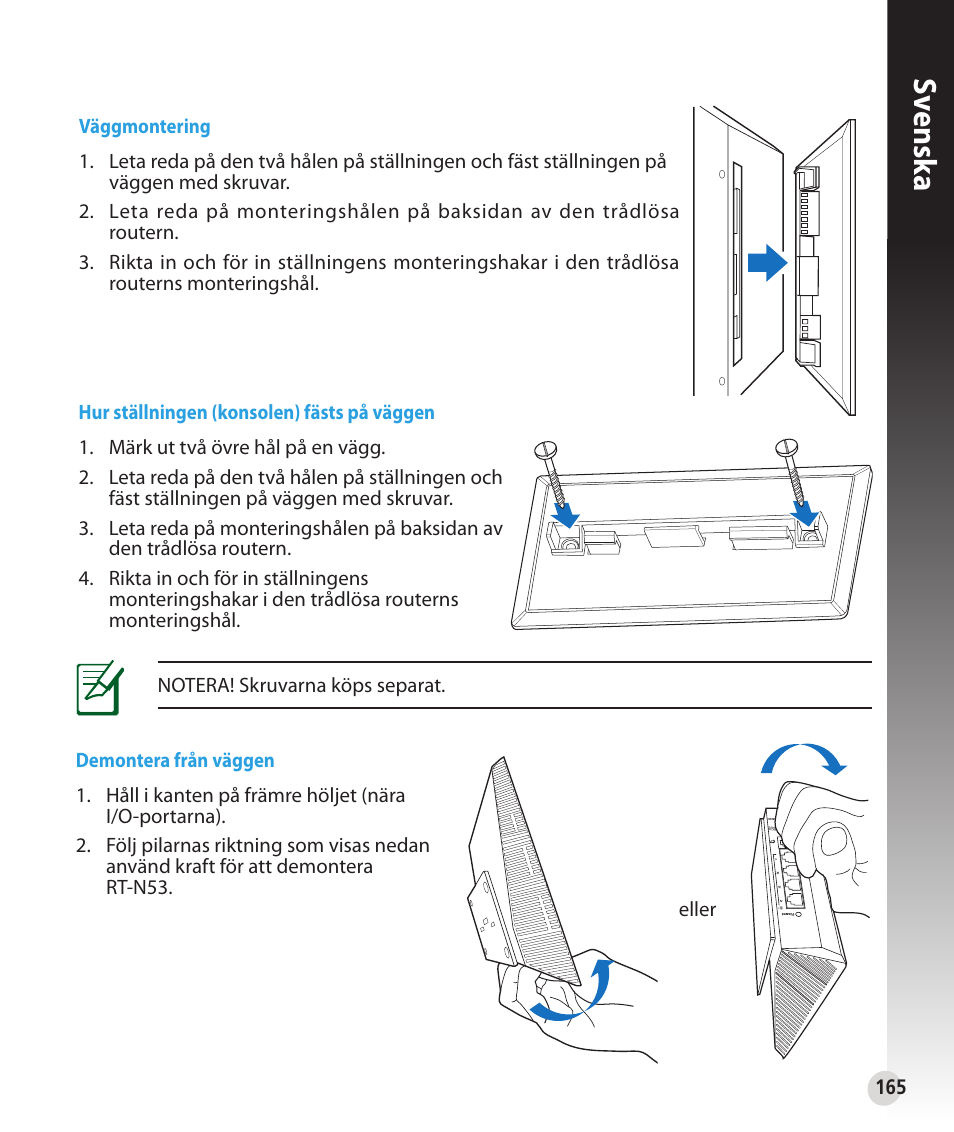 Sv ensk a | Asus RT-N53 User Manual | Page 165 / 194