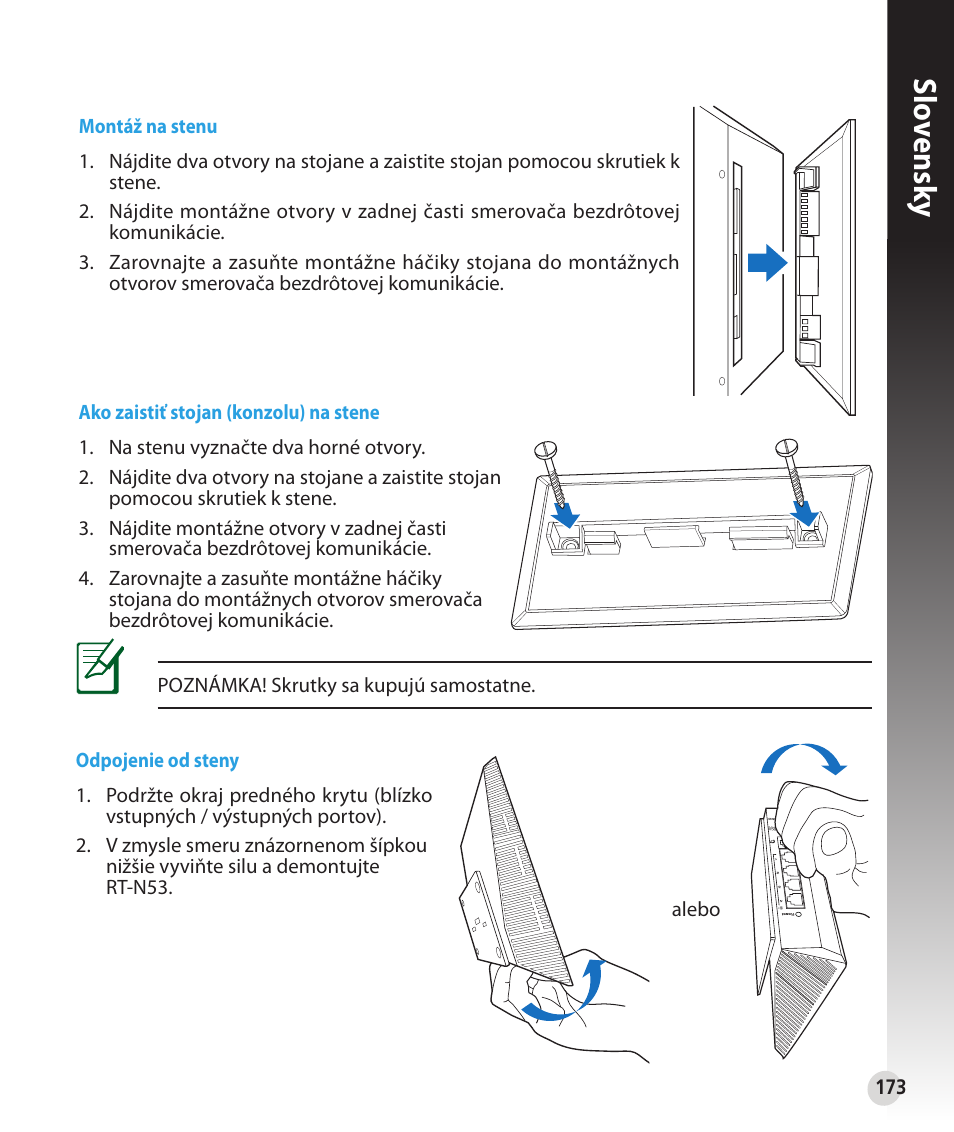 Slo vensk y | Asus RT-N53 User Manual | Page 173 / 194