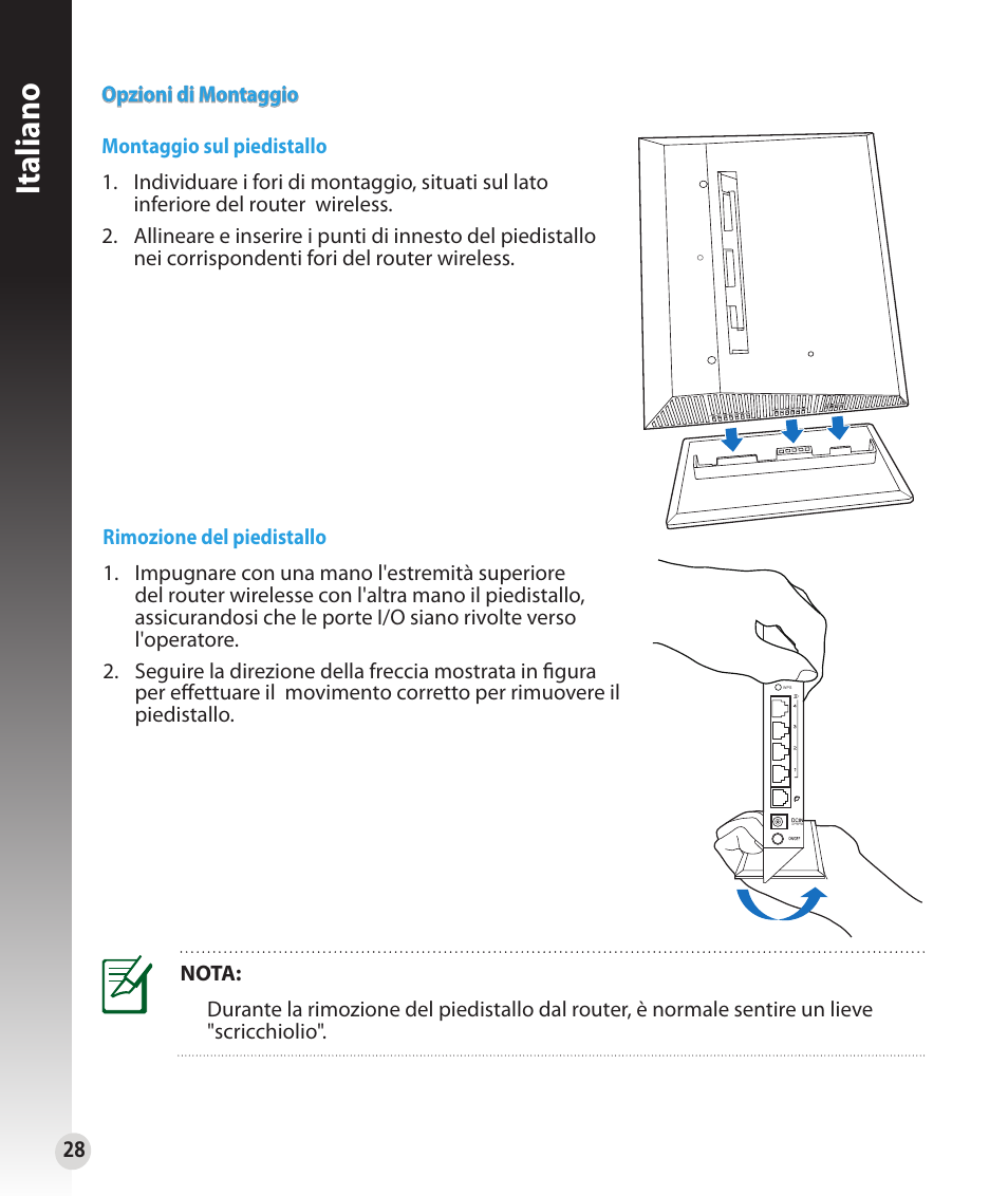 Italiano | Asus RT-N53 User Manual | Page 28 / 194