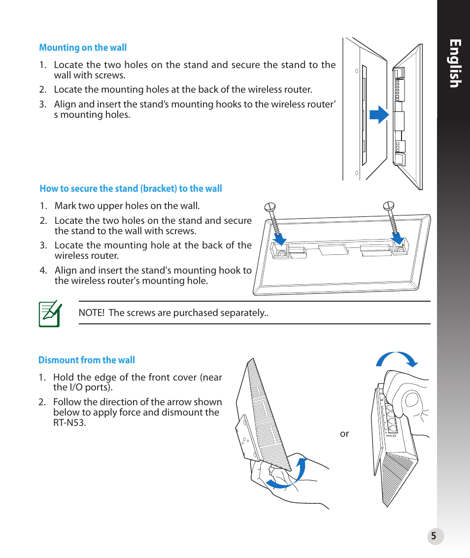 English | Asus RT-N53 User Manual | Page 5 / 194