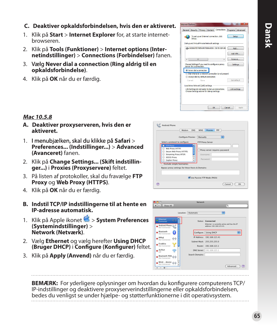 Dansk | Asus RT-N53 User Manual | Page 65 / 194