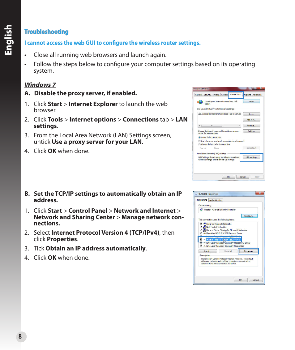 English | Asus RT-N53 User Manual | Page 8 / 194