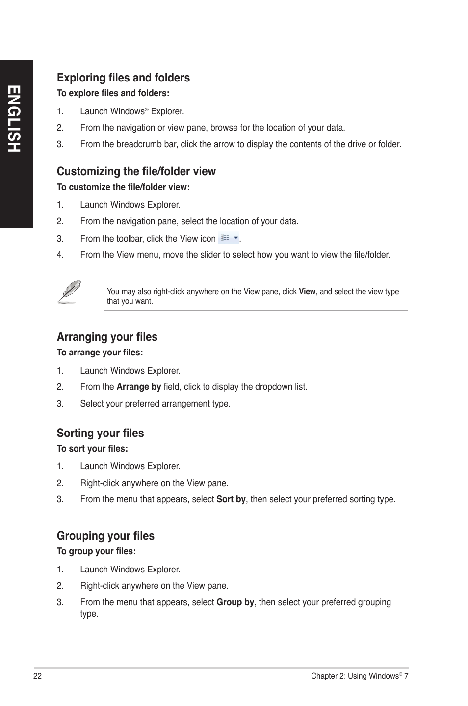 En g lis h en g li sh en g lis h en g li sh | Asus CM6830 User Manual | Page 22 / 64