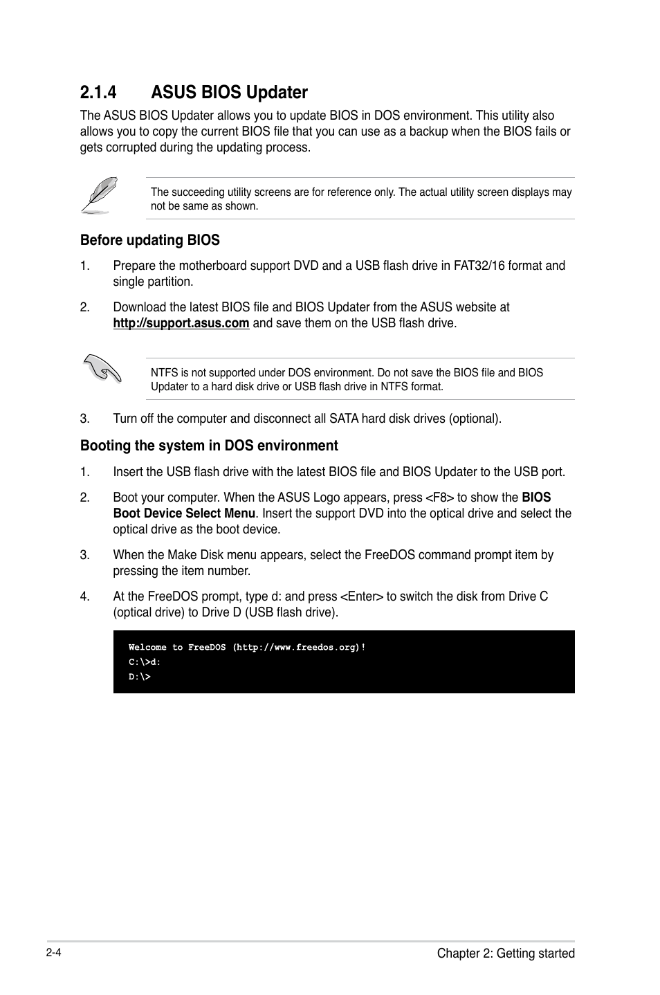 4 asus bios updater, Asus bios updater -4 | Asus F2A85-M2 User Manual | Page 48 / 76