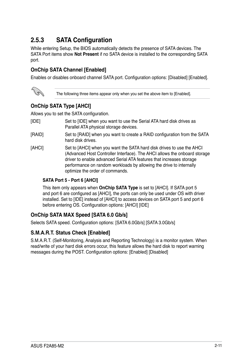 3 sata configuration, Sata configuration -11 | Asus F2A85-M2 User Manual | Page 55 / 76