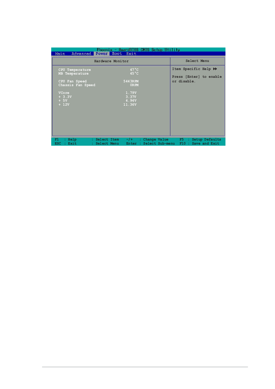 2 hardware monitor, Cpu temperature [xxxºc] mb temperature [xxxºc | Asus P4U800-X User Manual | Page 57 / 64