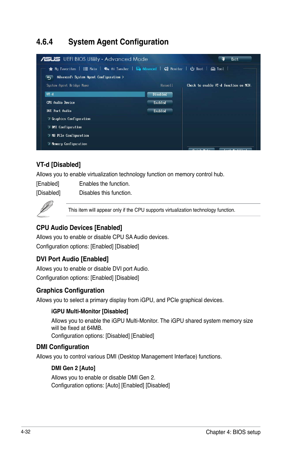 4 system agent configuration | Asus ESC500 G3 User Manual | Page 110 / 182