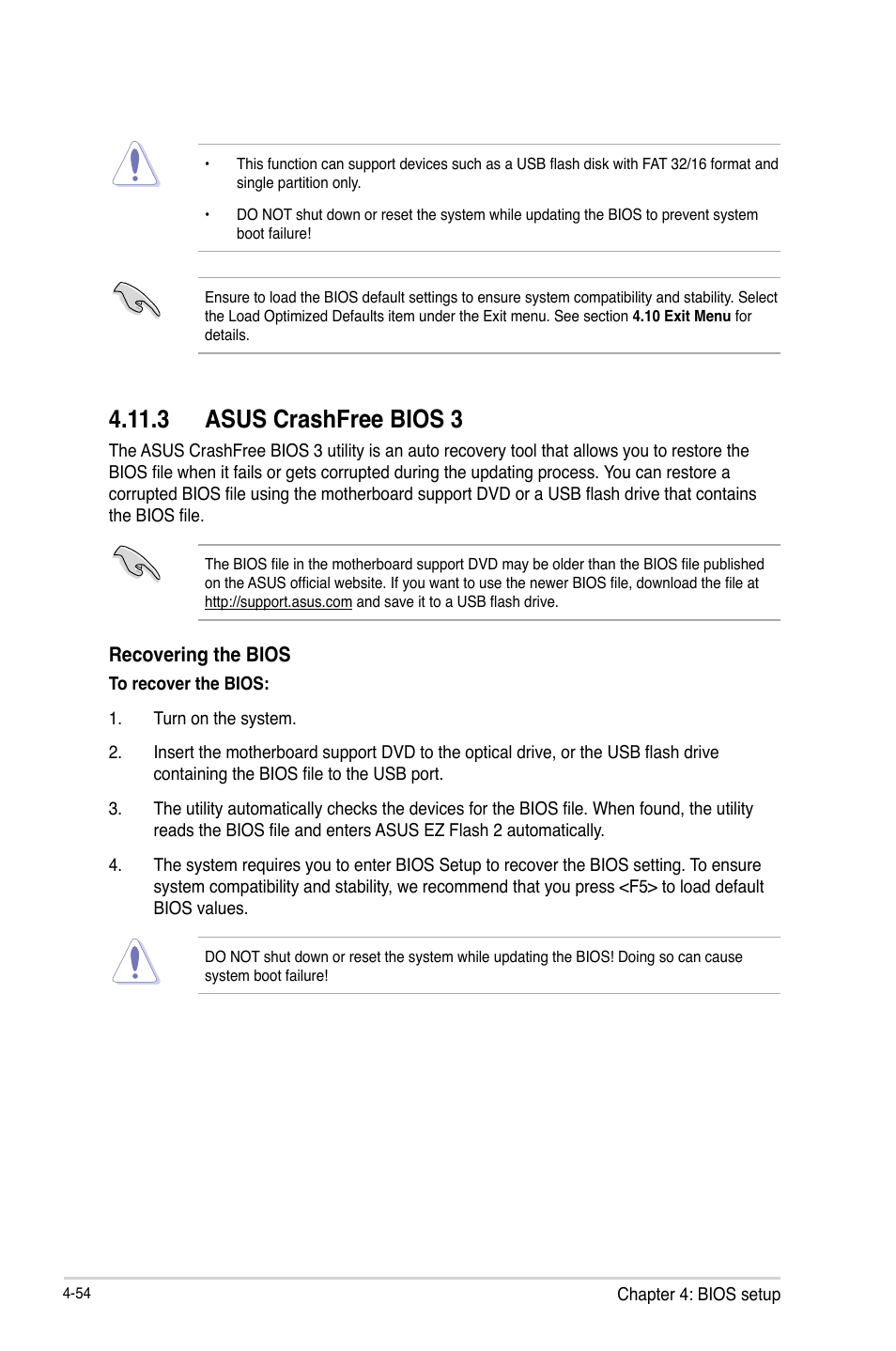 3 asus crashfree bios 3 | Asus ESC500 G3 User Manual | Page 132 / 182