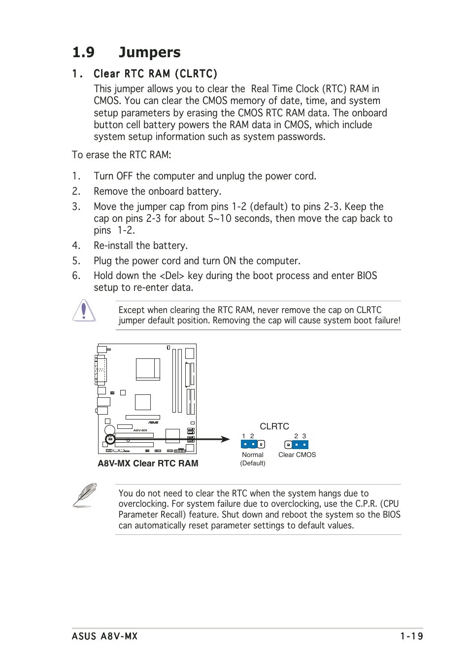 9 jumpers | Asus A8V-MX User Manual | Page 29 / 90