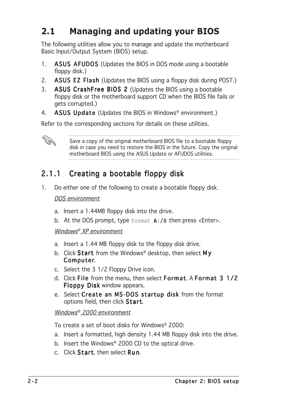 1 managing and updating your bios | Asus A8V-MX User Manual | Page 44 / 90