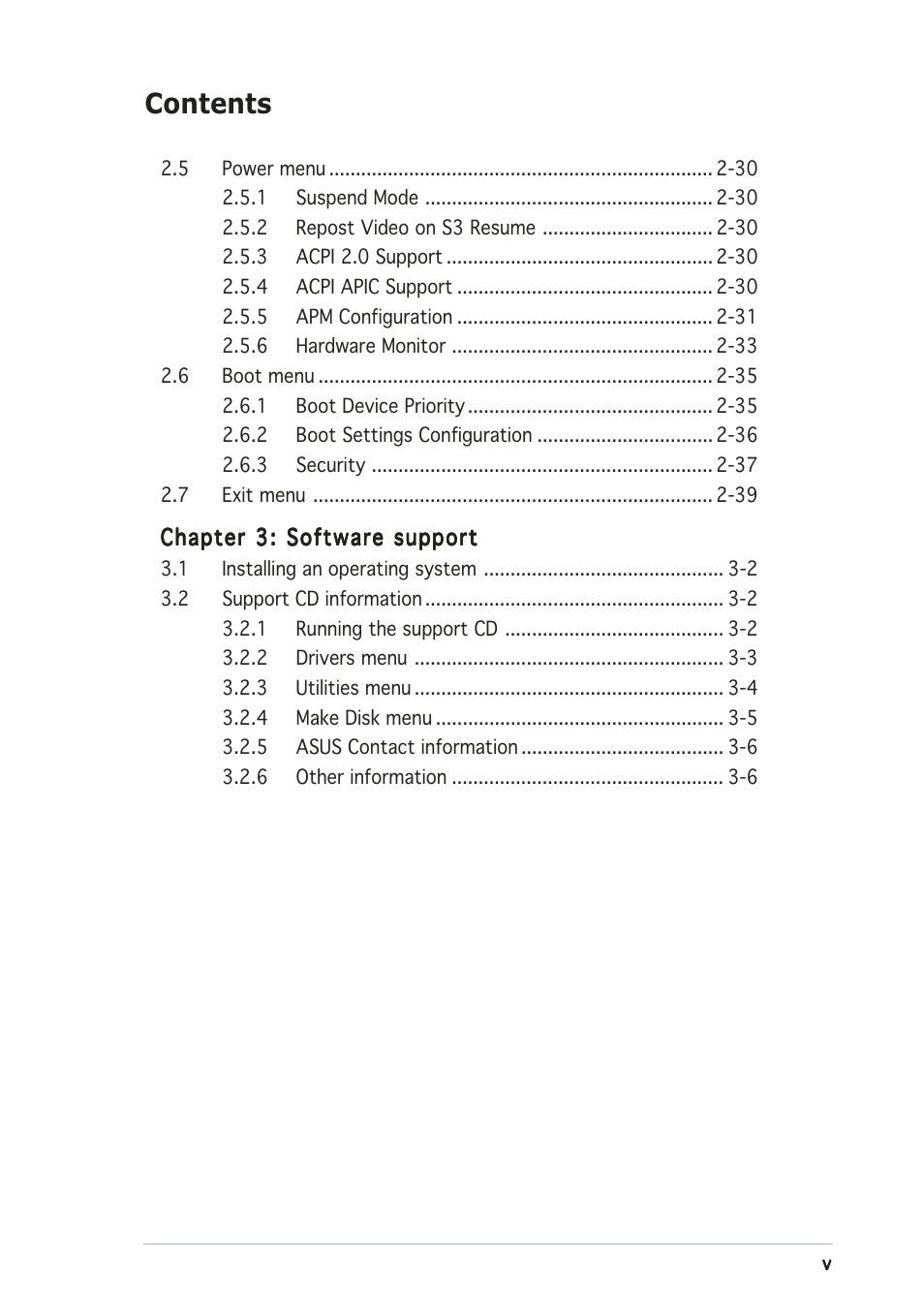 Asus A8V-MX User Manual | Page 5 / 90