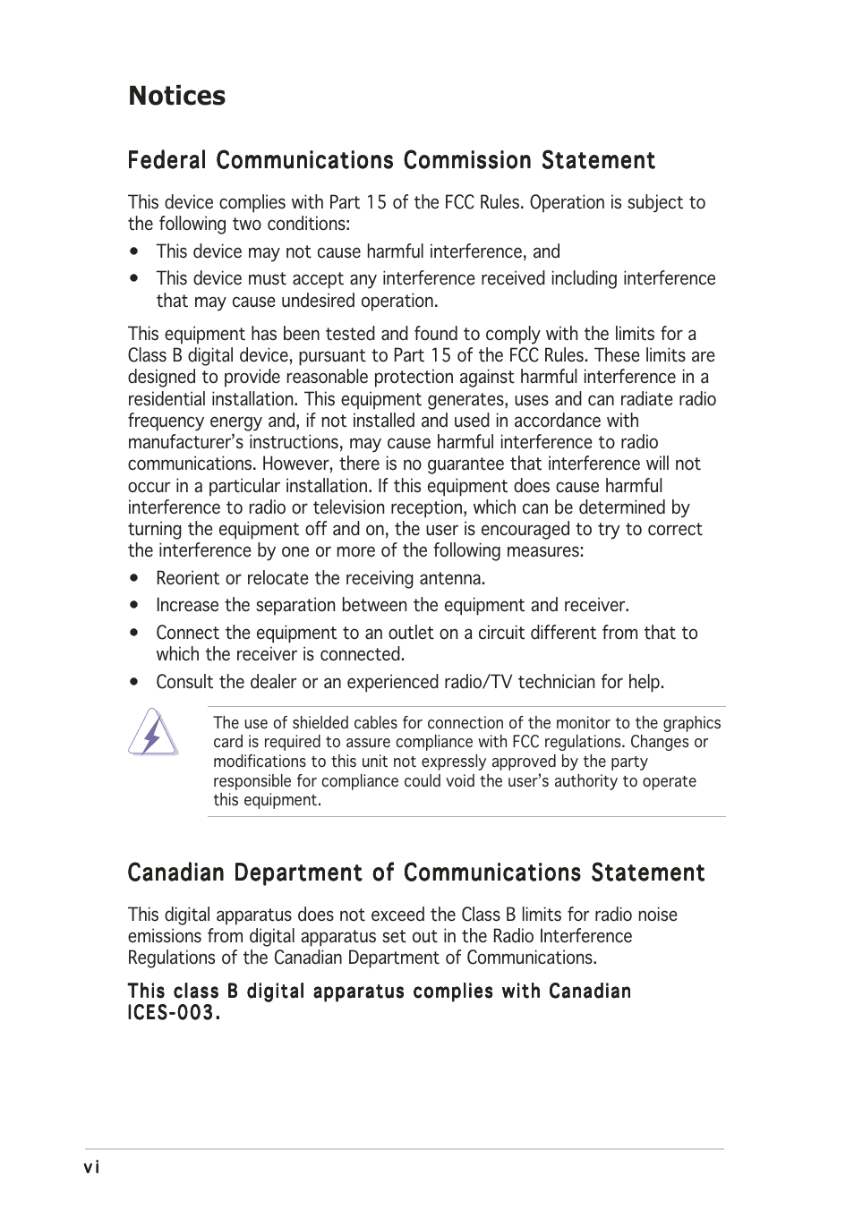 Notices | Asus A8V-MX User Manual | Page 6 / 90