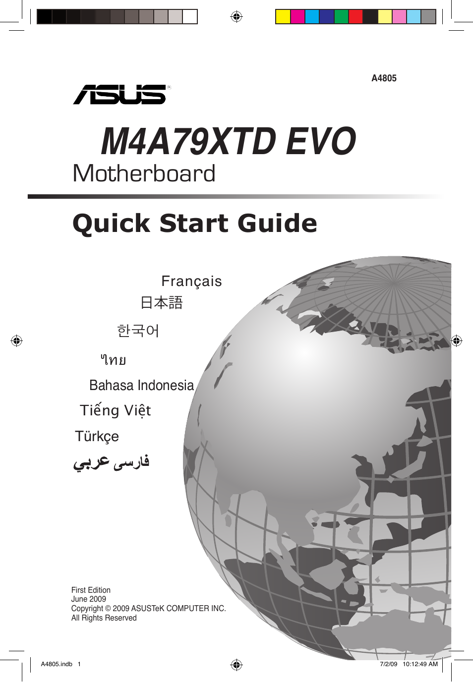 Asus M4A79XTD EVO/USB3 User Manual | 30 pages