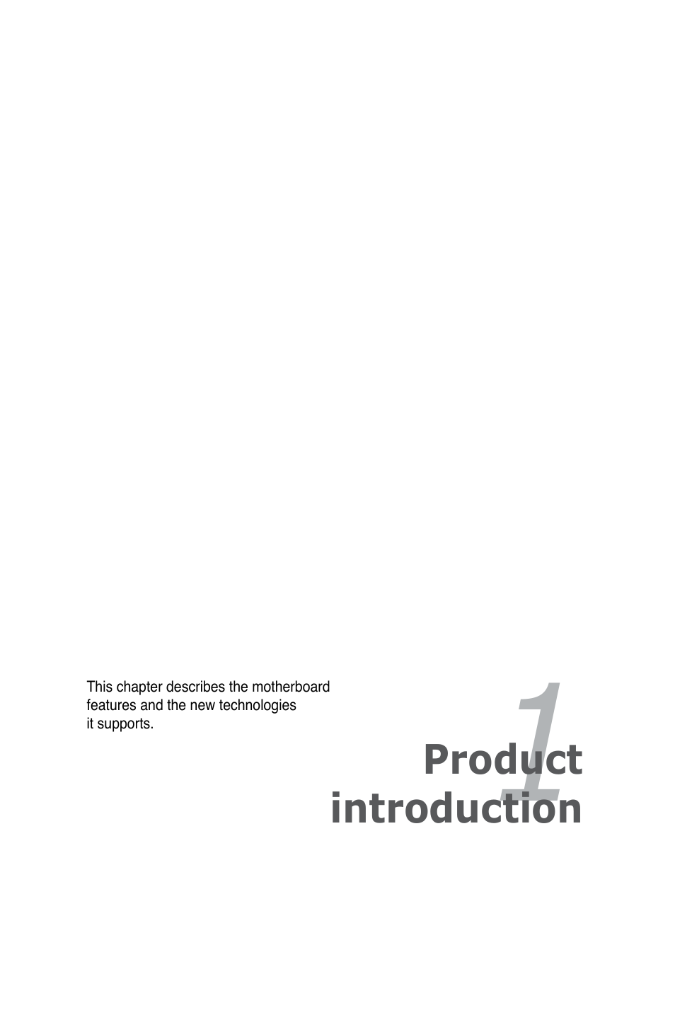 Chapter 1: product introduction | Asus P5N7A-VM User Manual | Page 13 / 112