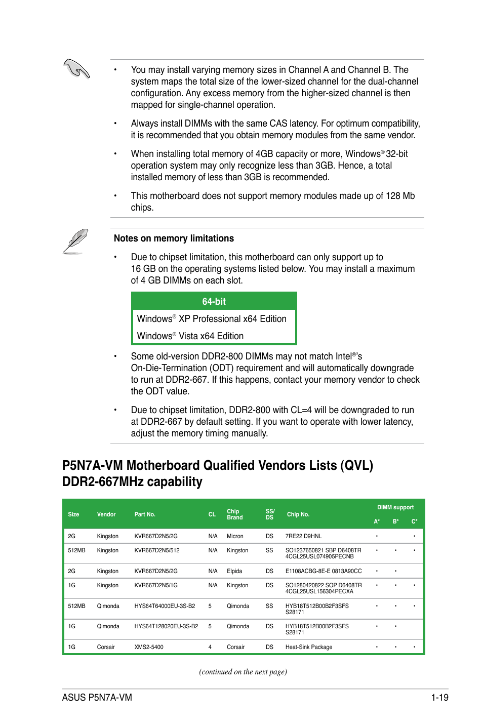 Xp professional x64 edition windows | Asus P5N7A-VM User Manual | Page 31 / 112