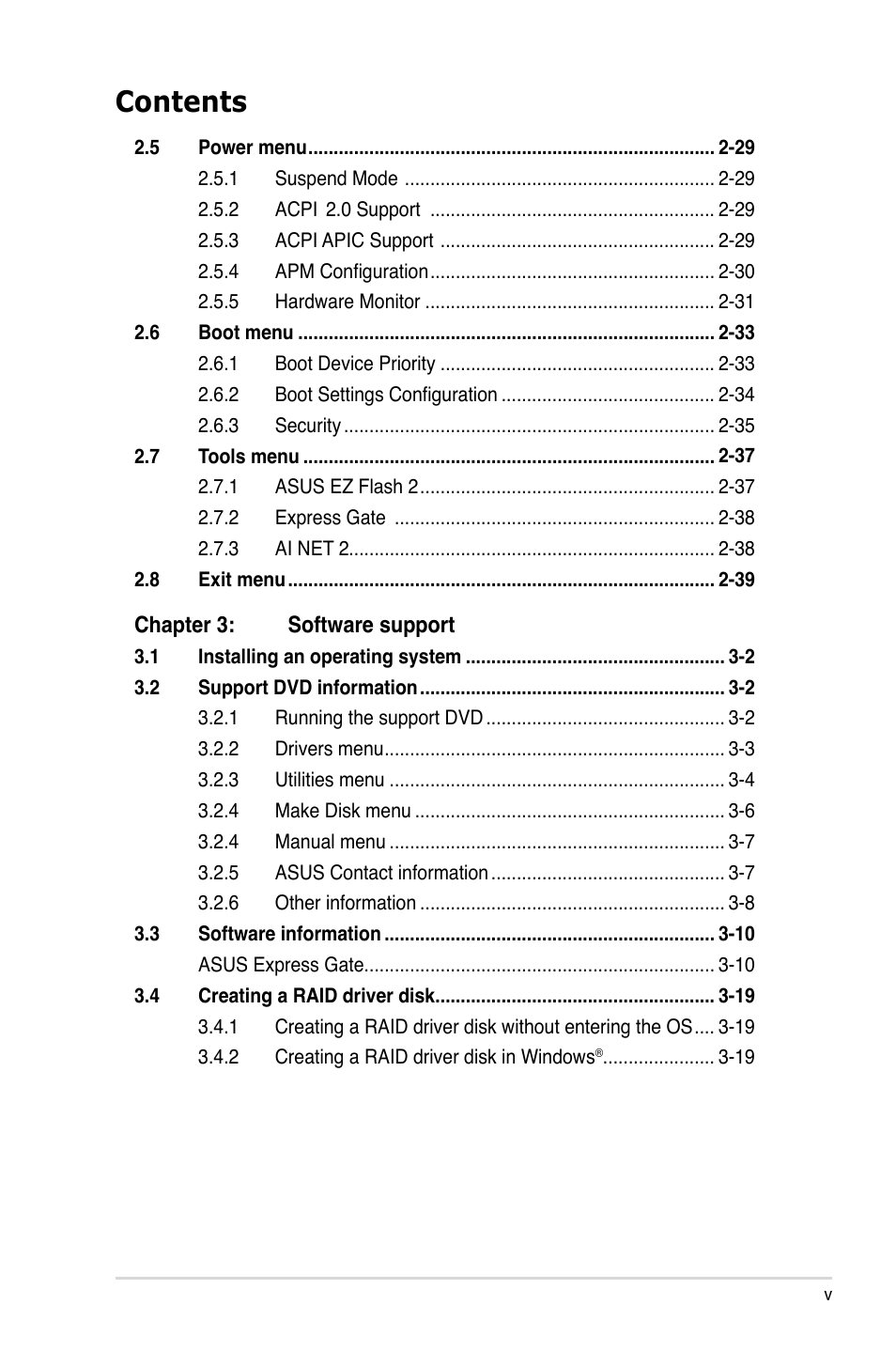 Asus P5N7A-VM User Manual | Page 5 / 112