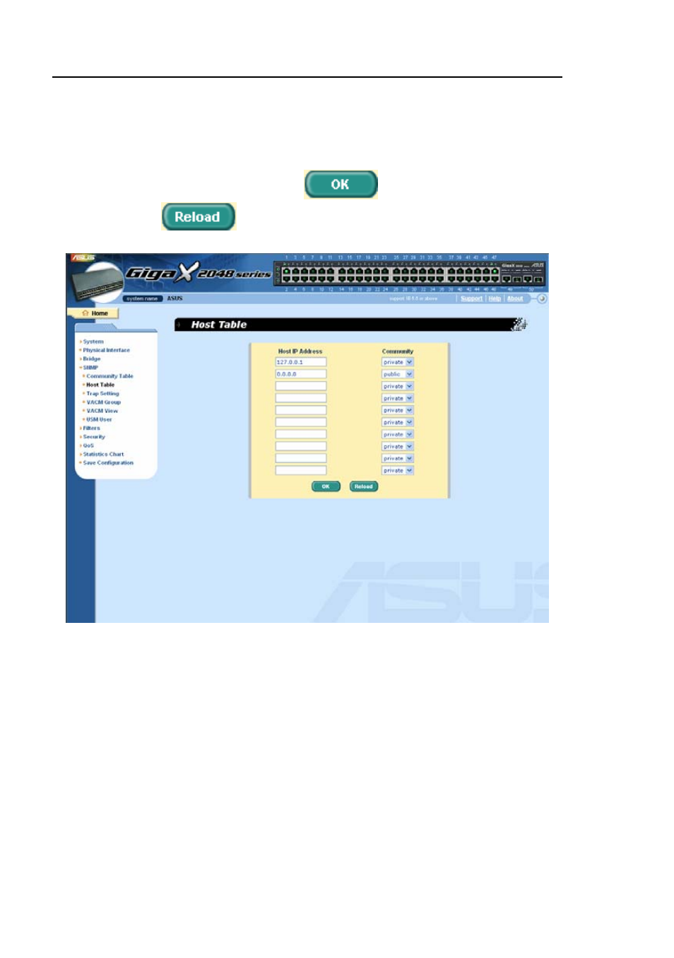 2 host table | Asus GigaX2048 User Manual | Page 64 / 169