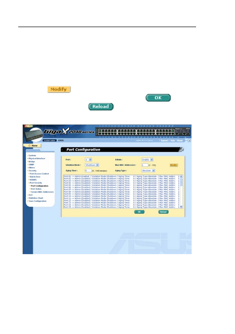 2 port status | Asus GigaX2048 User Manual | Page 82 / 169