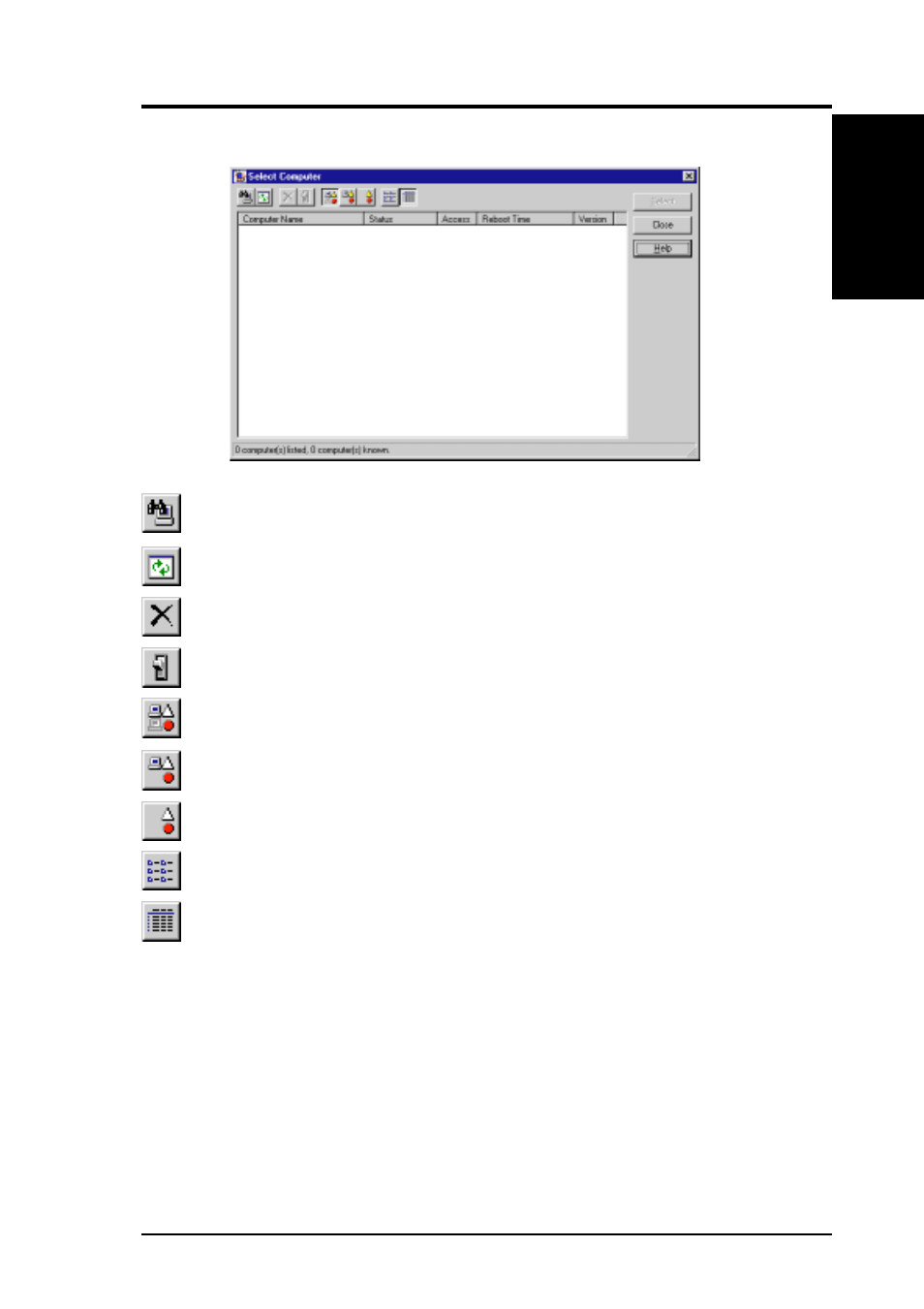 Software reference, 3 using the select computer dialog box | Asus P3B-F User Manual | Page 87 / 112