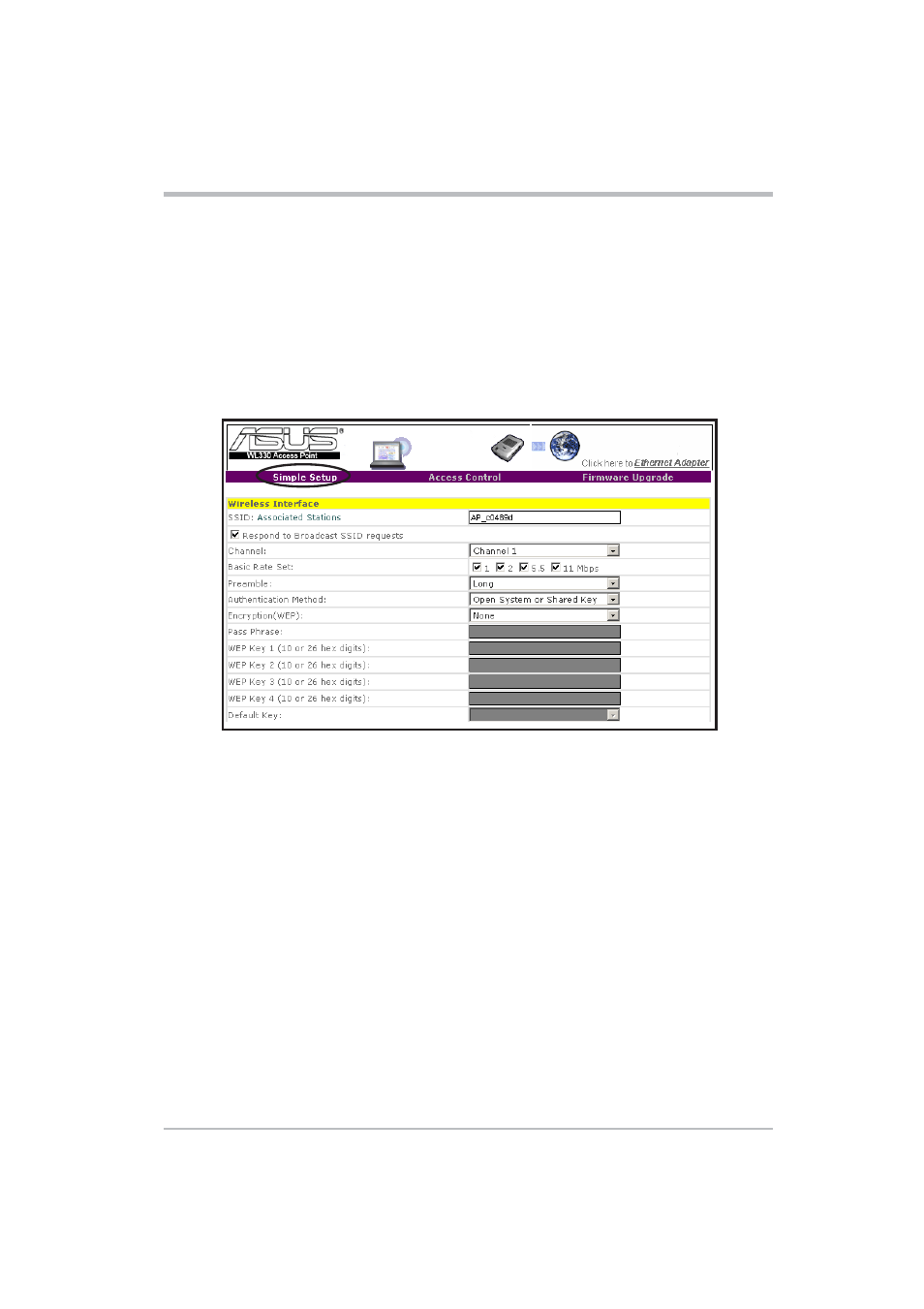 Configuration, 5 access point mode | Asus WL-330 User Manual | Page 39 / 70