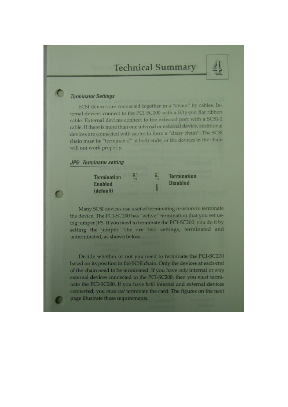 Jf5: reím/nafííf sefiffjff, Ternii nation, Enabled | Detaultl, Temtioation, Disabled, Technical summary / 1 | Asus PVI-486AP4 User Manual | Page 18 / 20