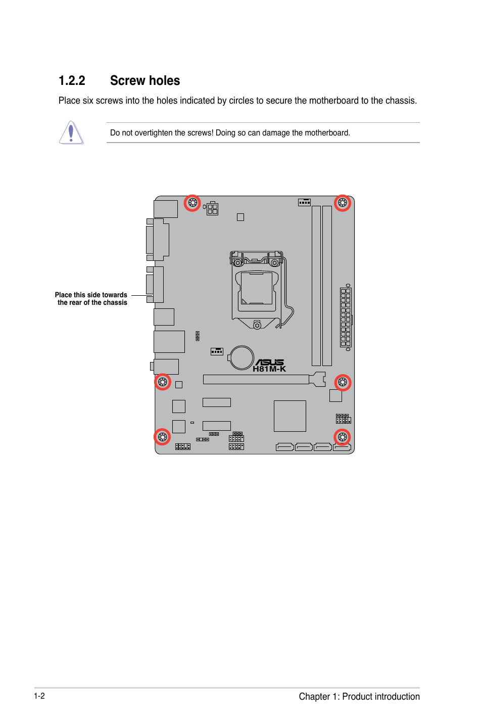 2 screw holes | Asus H81M-K/TW User Manual | Page 10 / 48