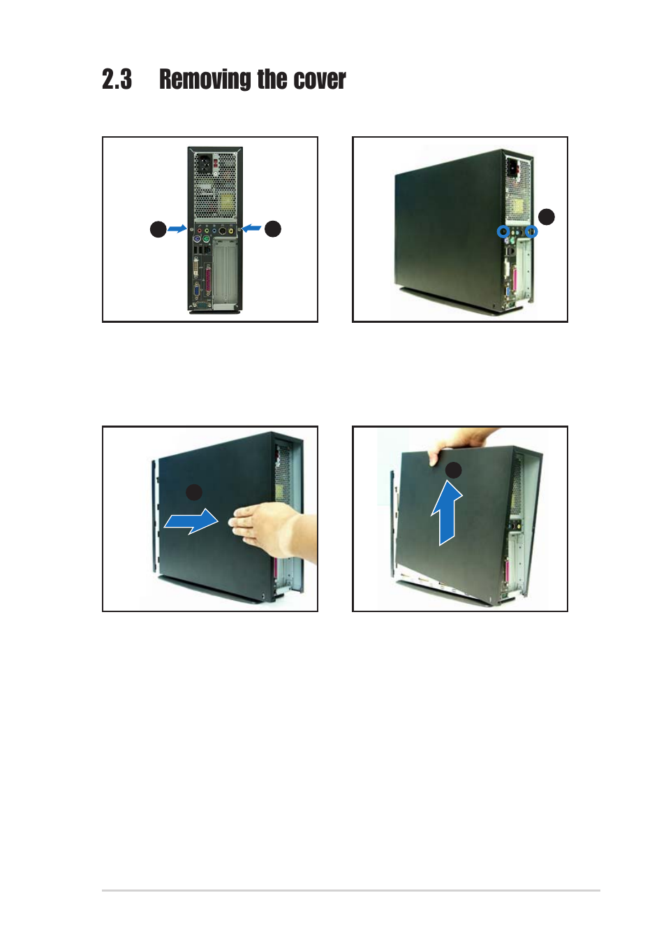 3 removing the cover | Asus P1-PH1 User Manual | Page 19 / 88