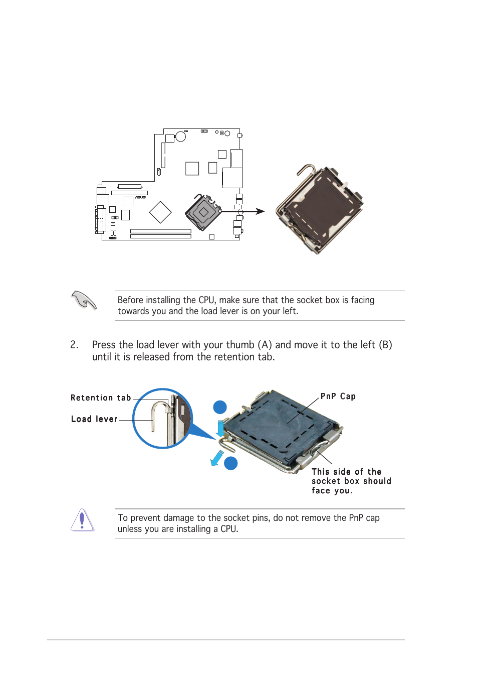 2 cpu installation, 6 chapter 2: basic installation | Asus P1-PH1 User Manual | Page 22 / 88