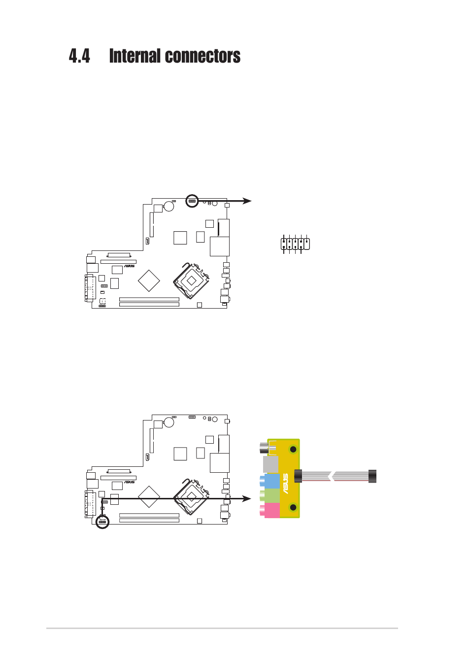 4 internal connectors, 4 chapter 4: motherboard info | Asus P1-PH1 User Manual | Page 54 / 88