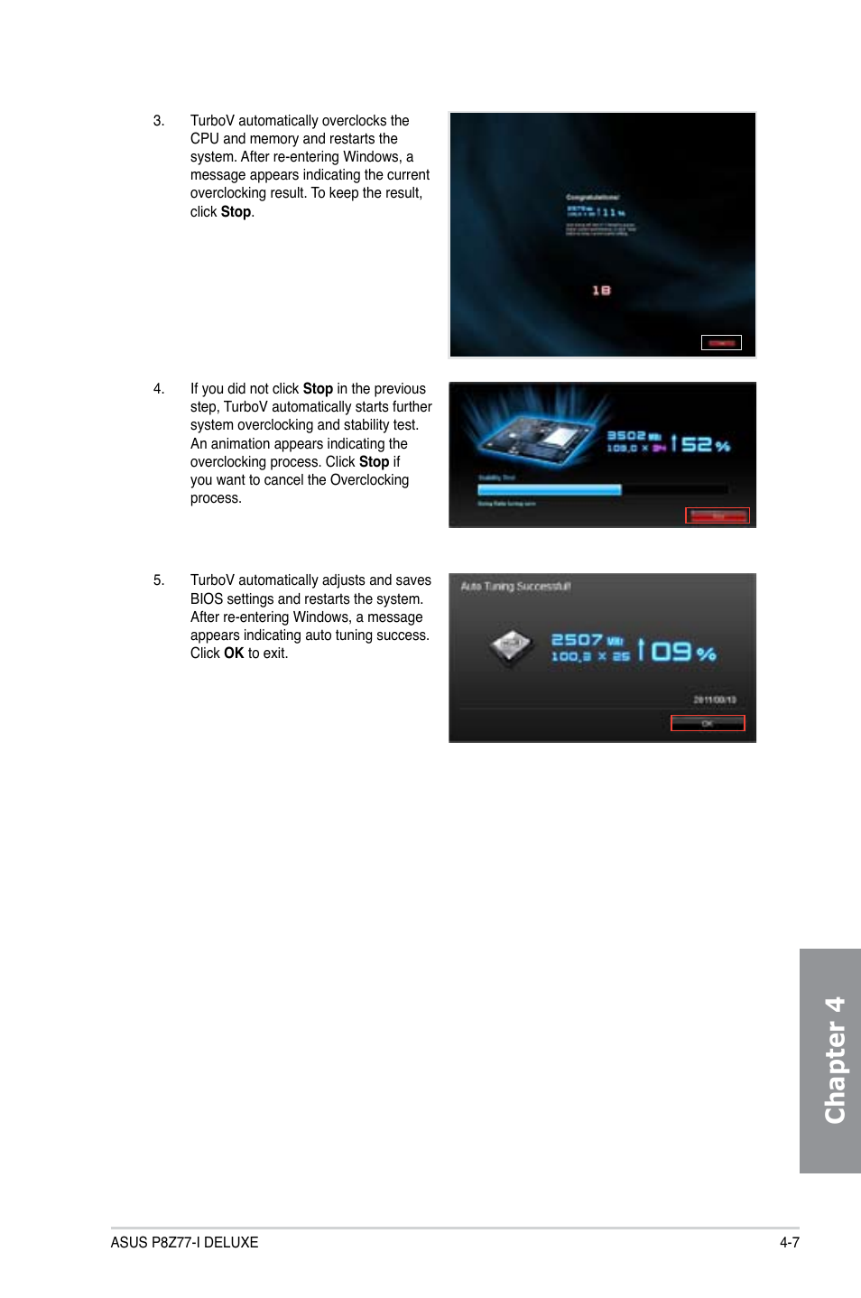 Chapter 4 | Asus P8Z77-I DELUXE/WD User Manual | Page 113 / 178