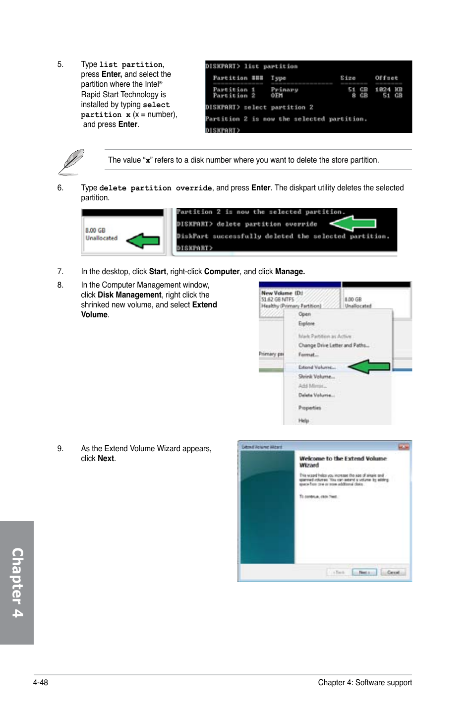 Chapter 4 | Asus P8Z77-I DELUXE/WD User Manual | Page 154 / 178