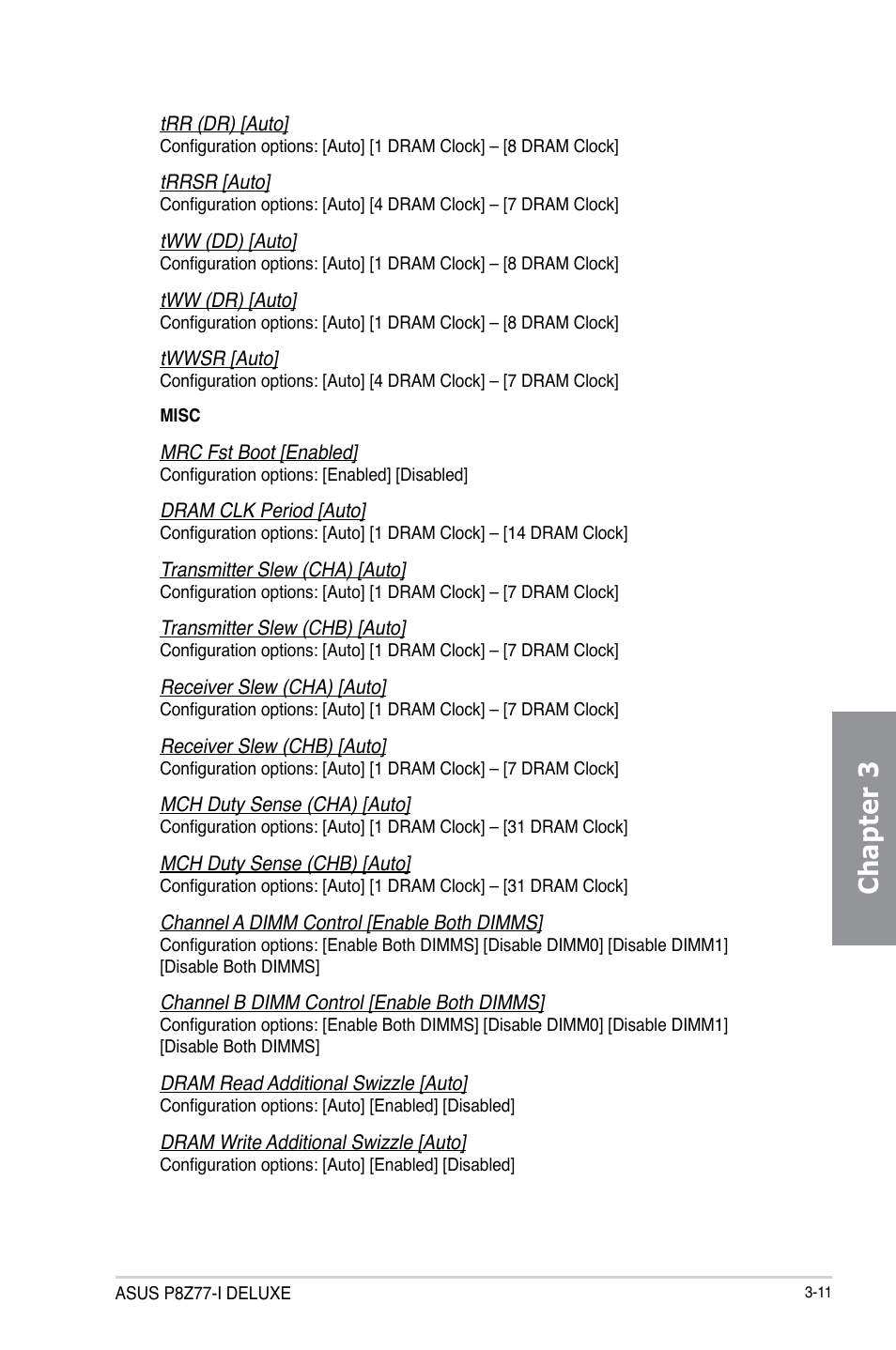 Chapter 3 | Asus P8Z77-I DELUXE/WD User Manual | Page 77 / 178