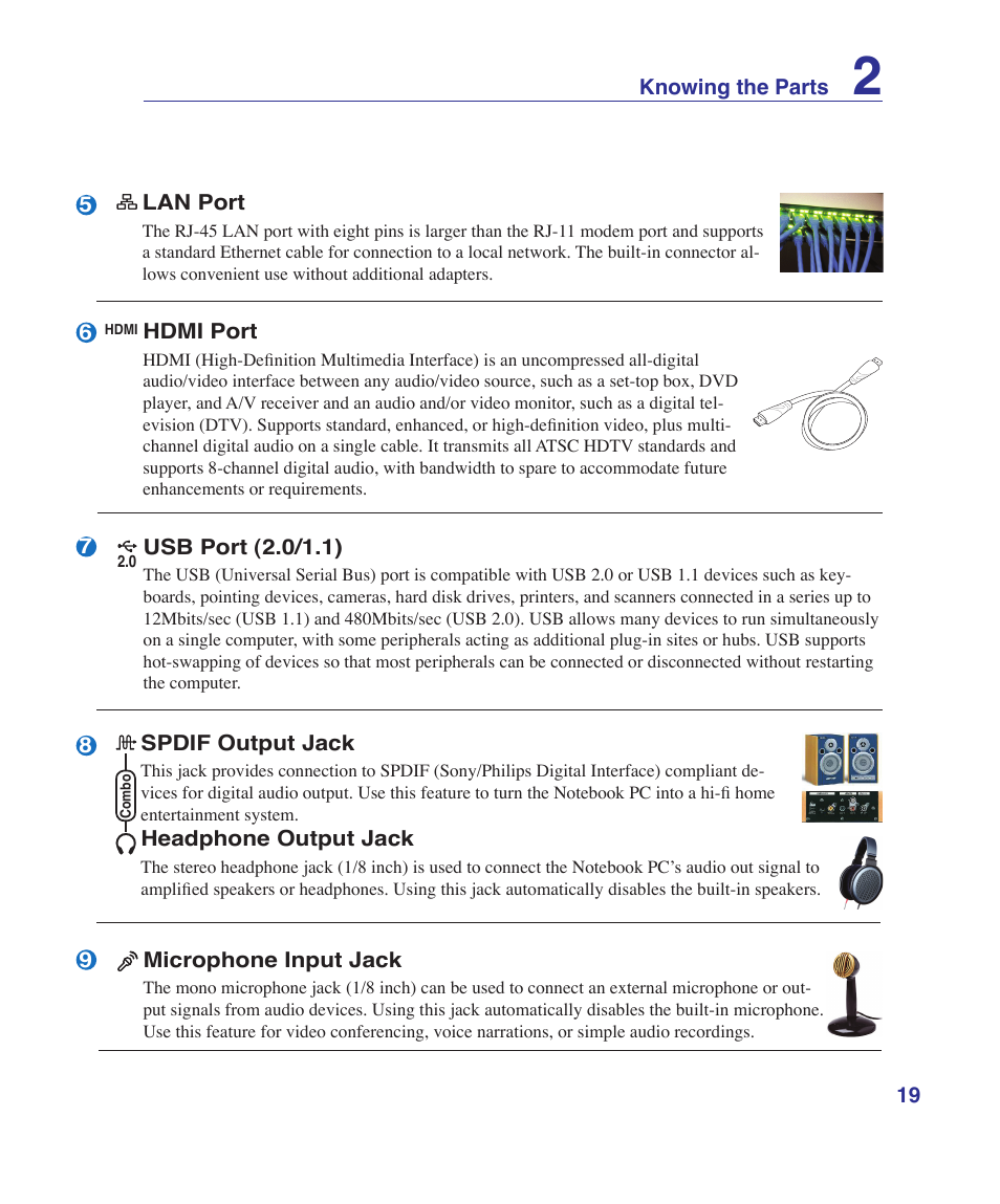 Asus X80A User Manual | Page 19 / 88